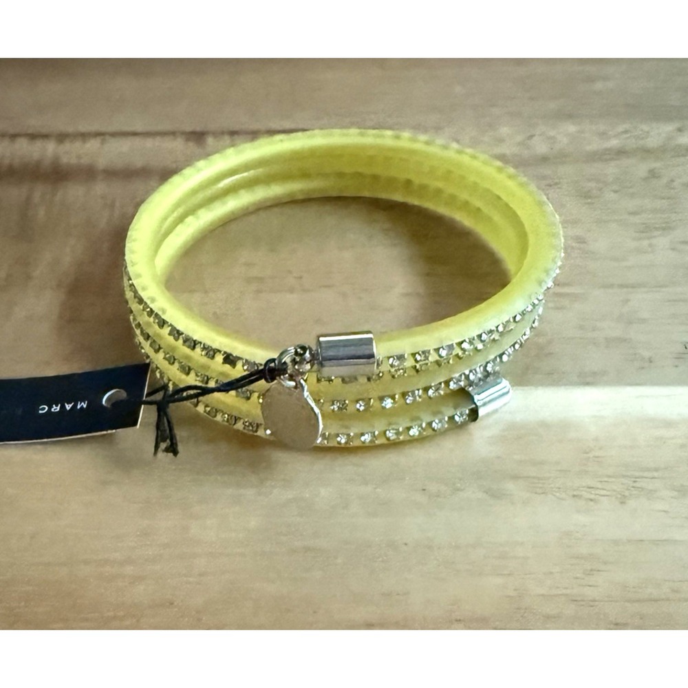 Marc By Marc Jacobs Slinky Safety Yellow Zirconia Bracelet Model M5131109 NWT